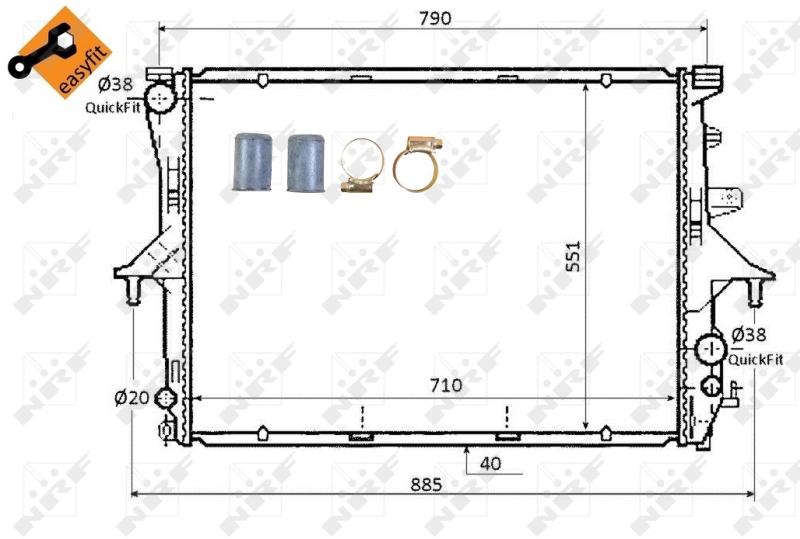 NRF Radiateur 53864