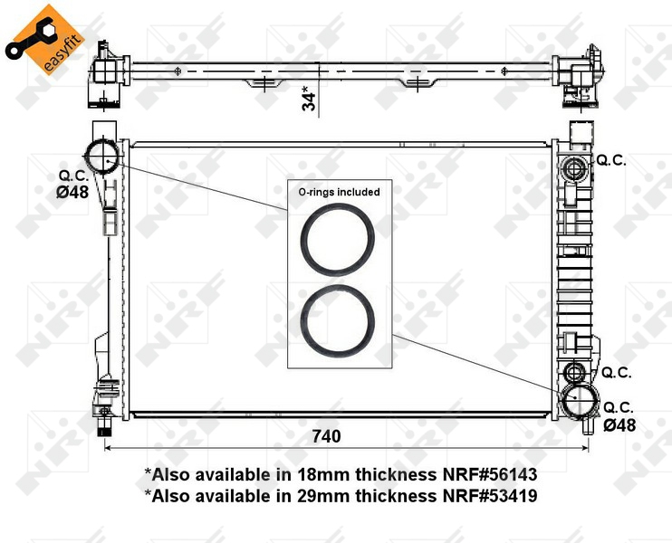 NRF Radiateur 53878