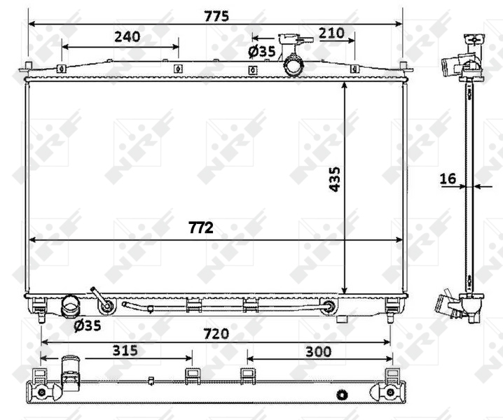 NRF Radiateur 53943