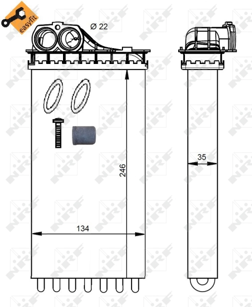 NRF Kachelradiateur 54334