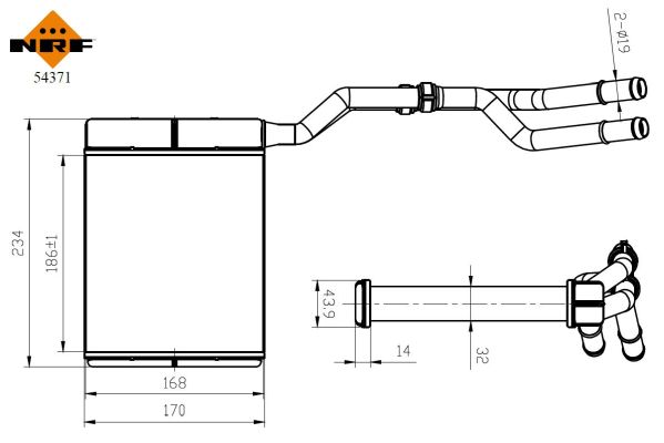 NRF Kachelradiateur 54371