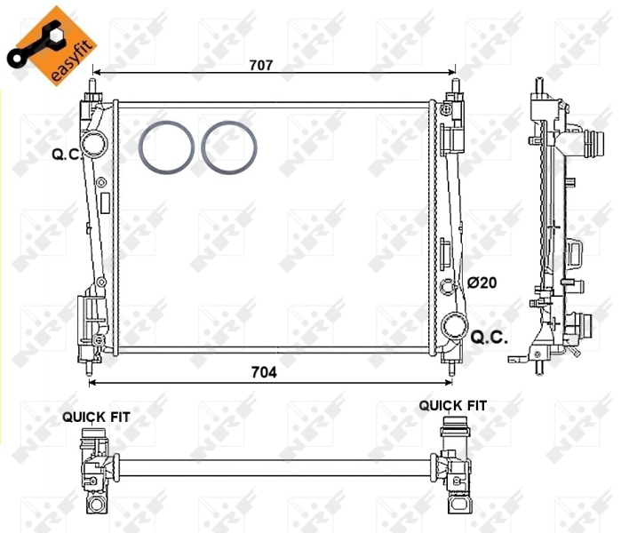 NRF Radiateur 54752