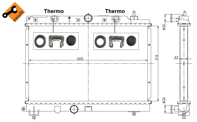 NRF Radiateur 55305