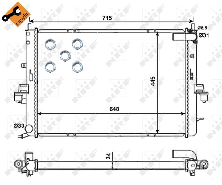 NRF Radiateur 55319