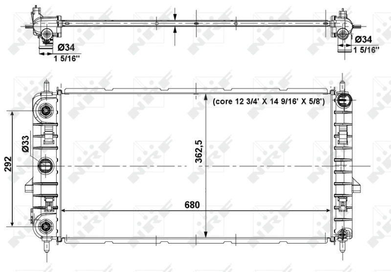 Aandrijfaccu koeler NRF 56014