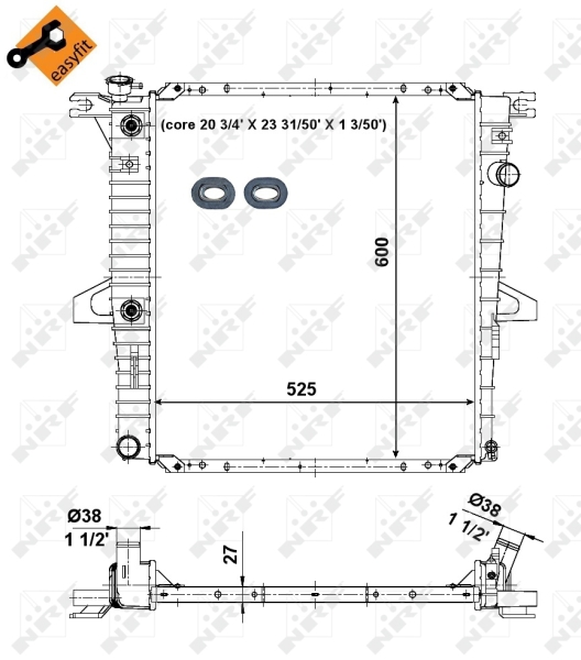 NRF Radiateur 56044