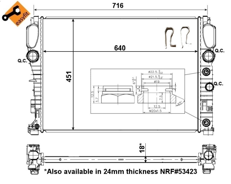 NRF Radiateur 56076