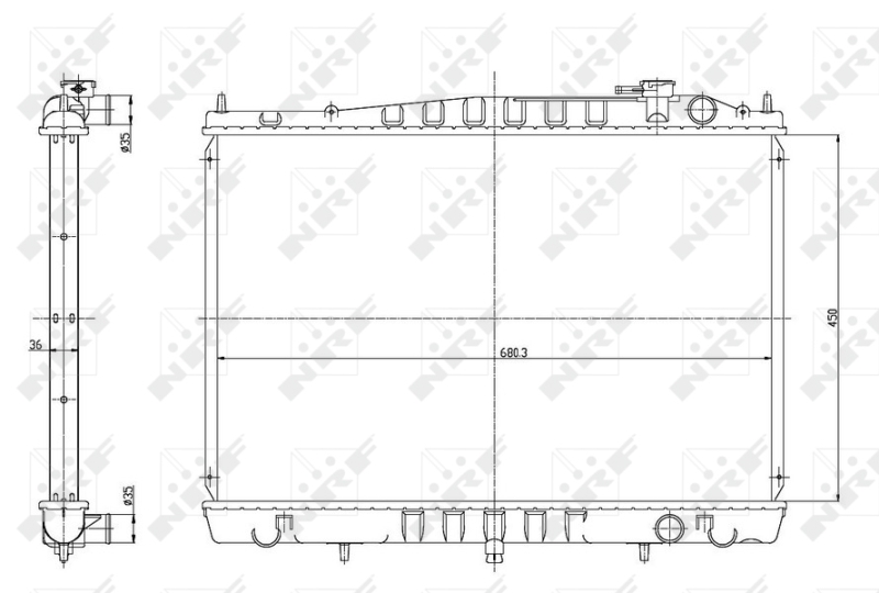 Aandrijfaccu koeler NRF 56086