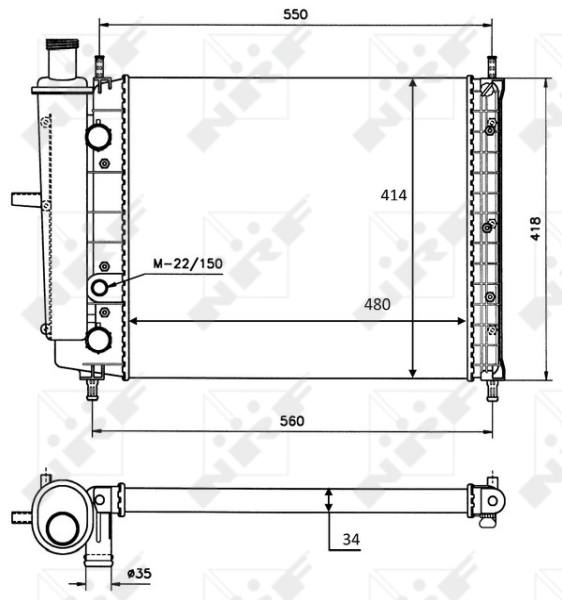 Radiateur NRF 58015