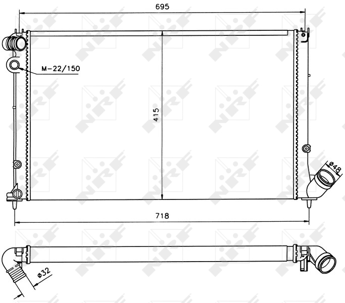 Radiateur NRF 58022