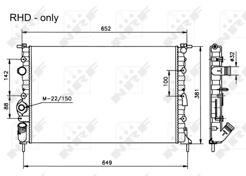 NRF Radiateur 58025