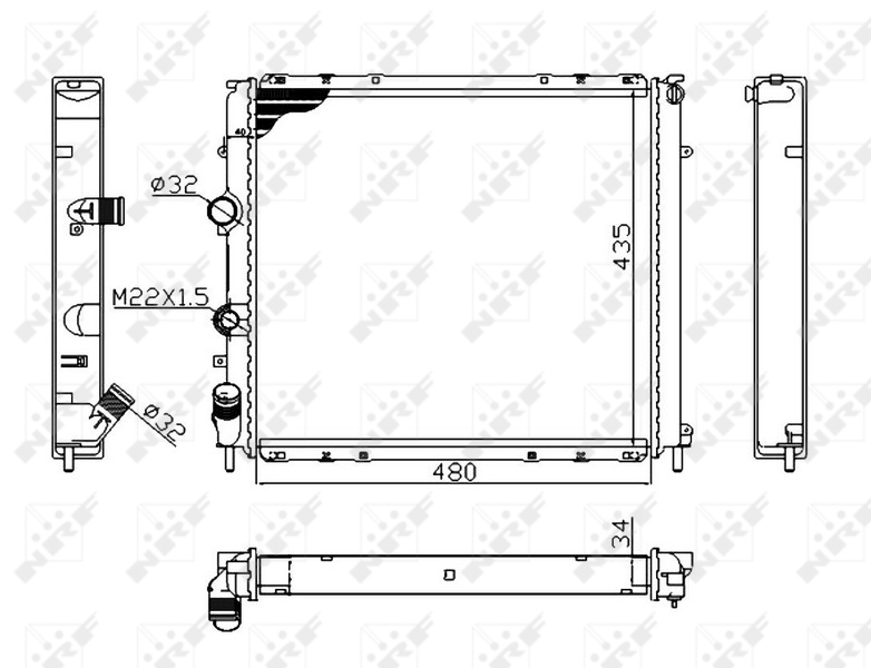 Radiateur NRF 58075A