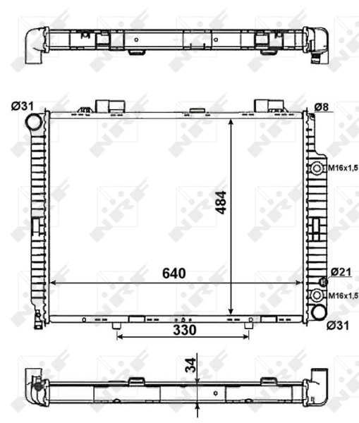 NRF Radiateur 58100