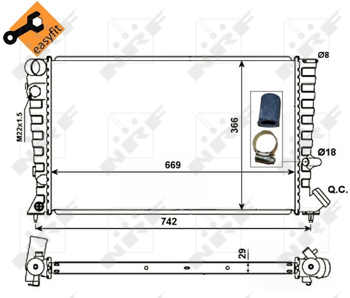 NRF Radiateur 58101