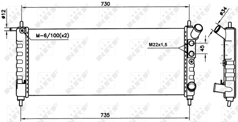 NRF Radiateur 58154