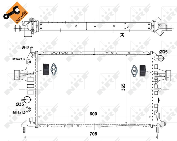 NRF Radiateur 58178