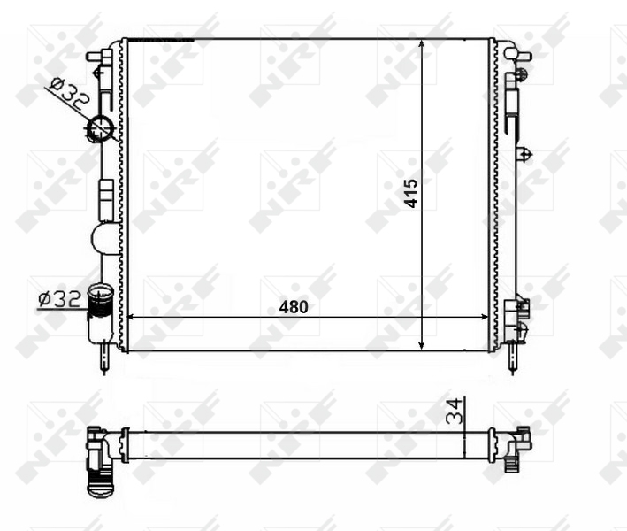 NRF Radiateur 58217