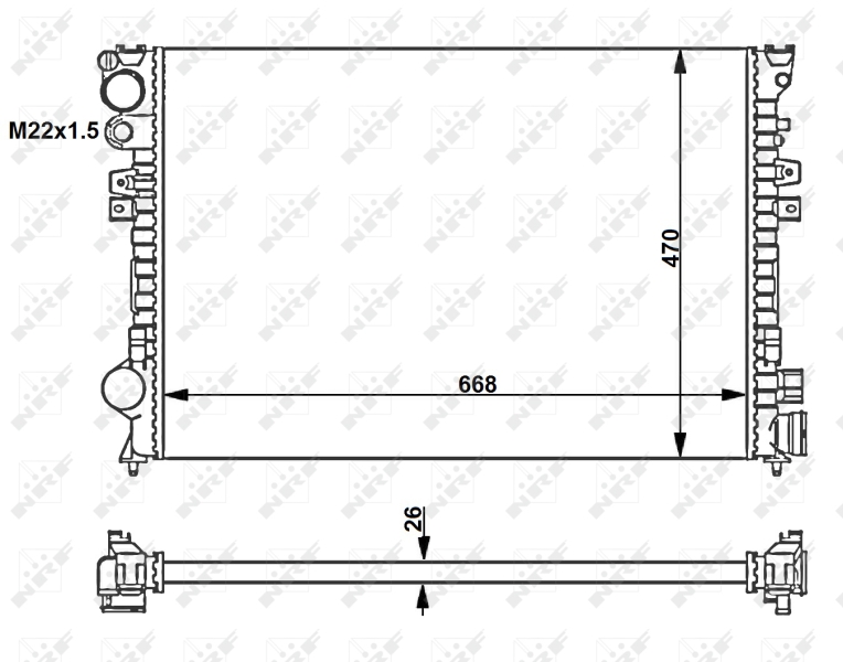 NRF Radiateur 58262