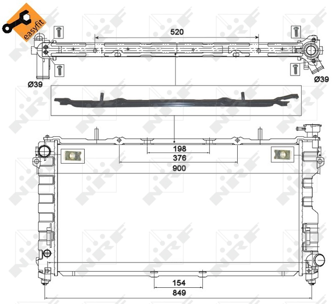 NRF Radiateur 58264