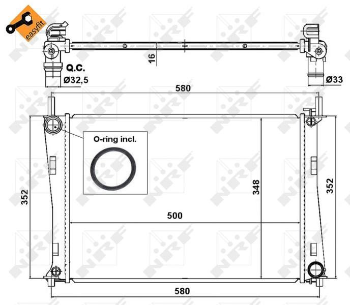 NRF Radiateur 58274