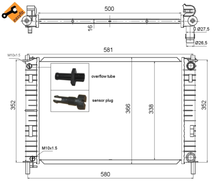 NRF Radiateur 58276