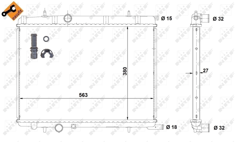 NRF Radiateur 58311