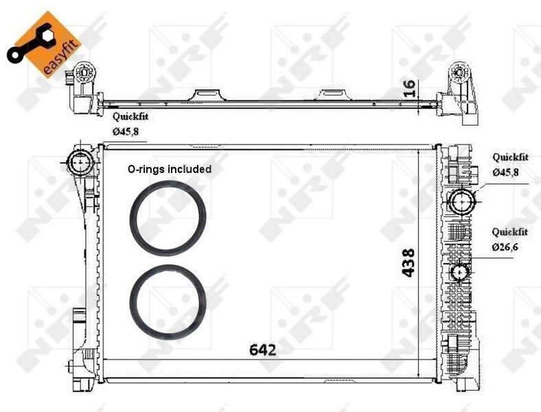 NRF Radiateur 58336