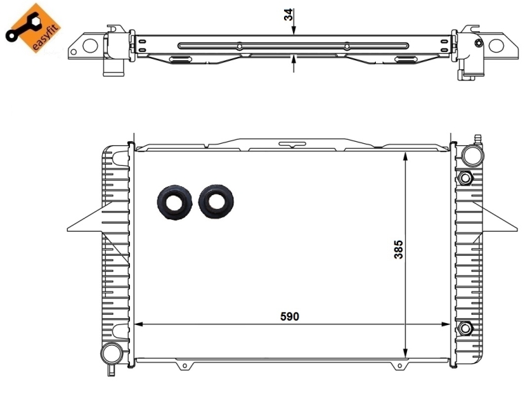 NRF Radiateur 58343