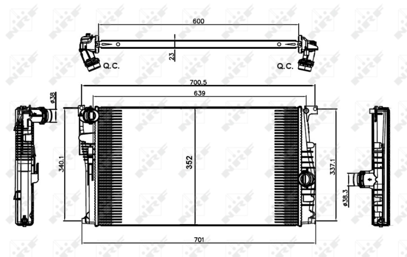 NRF Radiateur 58410