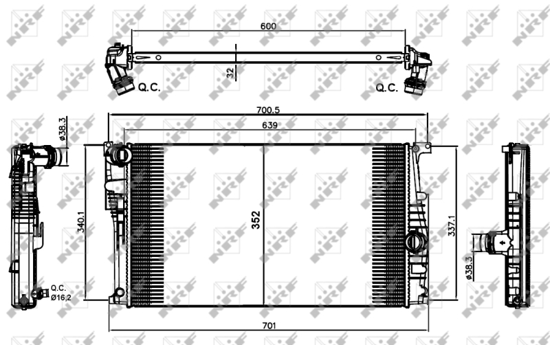 NRF Radiateur 58411