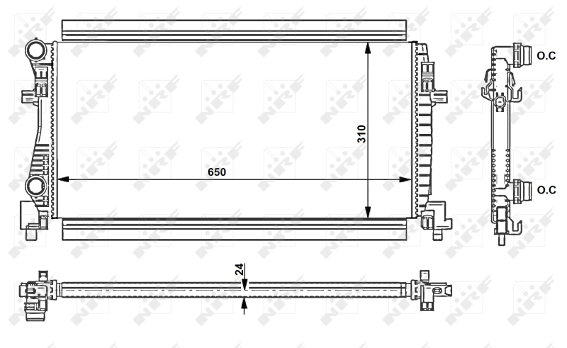 NRF Radiateur 58438