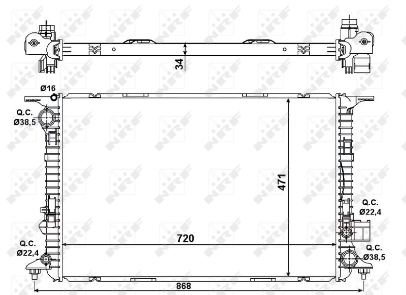 NRF Radiateur 58439