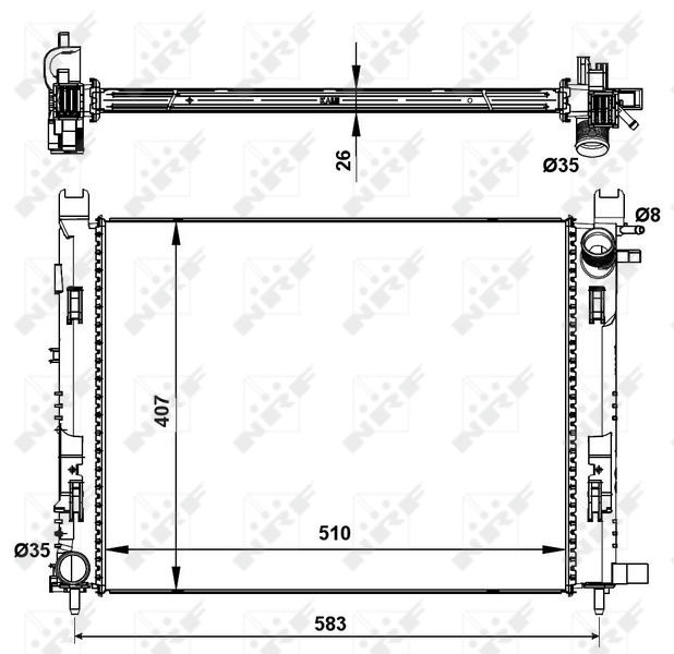 NRF Radiateur 58443