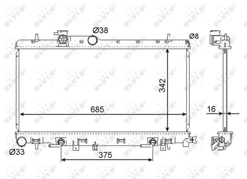 NRF Radiateur 58493