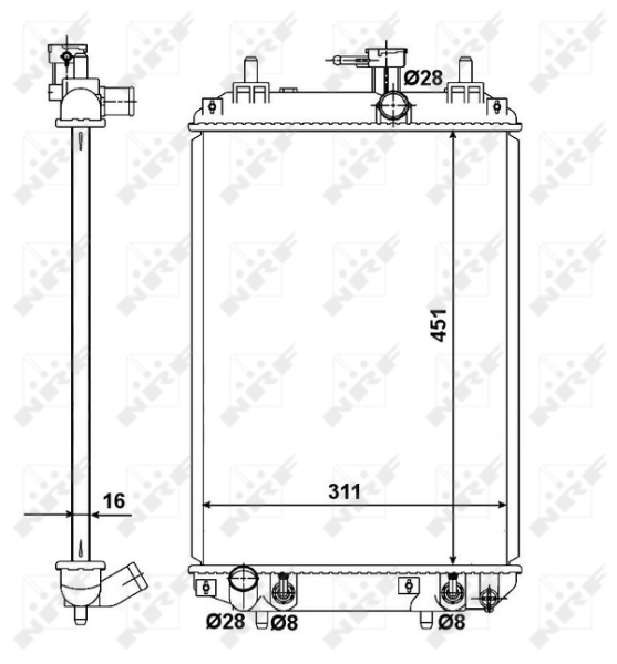 NRF Radiateur 58494