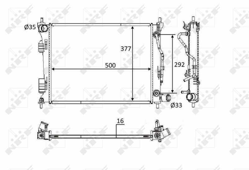 NRF Radiateur 58556