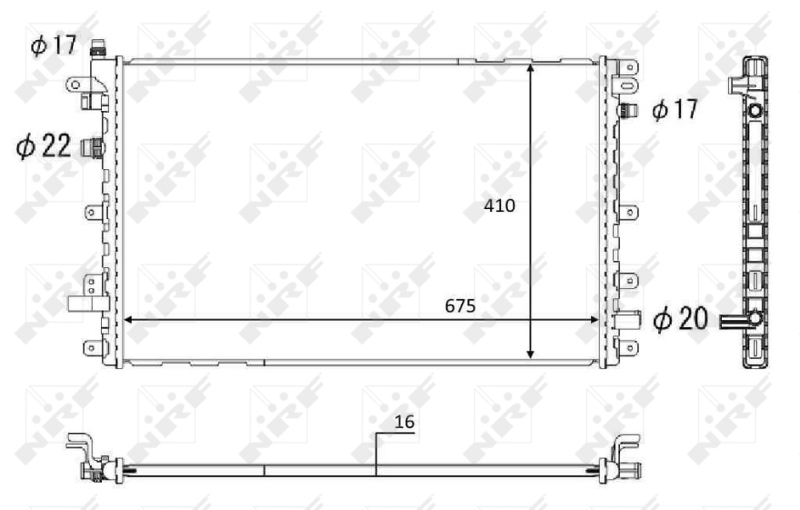 Aandrijfaccu koeler NRF 58569