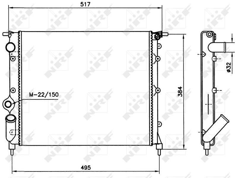 NRF Radiateur 58786