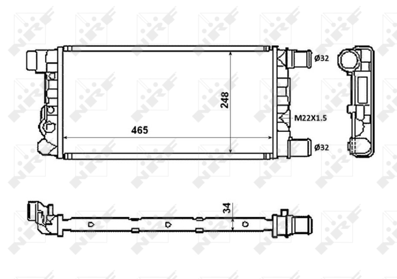 NRF Radiateur 58845