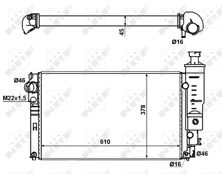 NRF Radiateur 58889