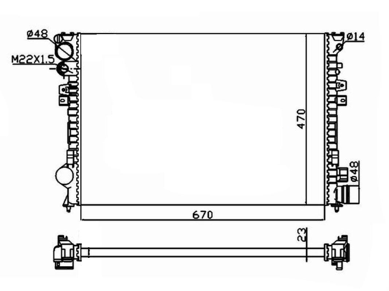 Radiateur NRF 58958A