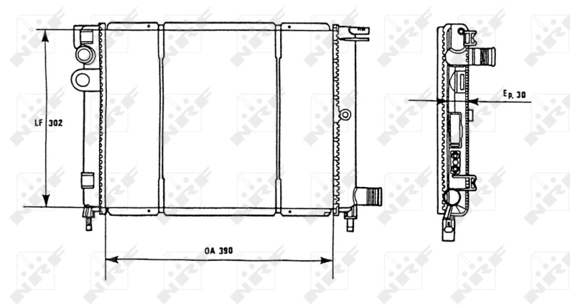 NRF Radiateur 58966