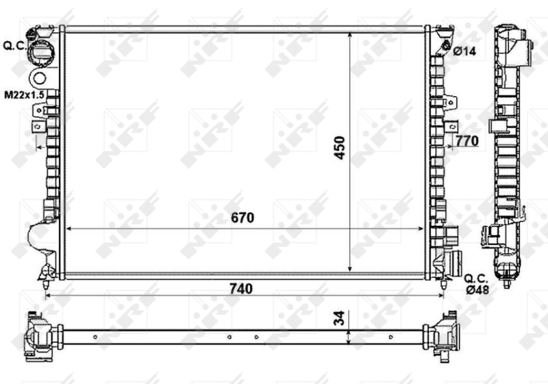 NRF Radiateur 58993