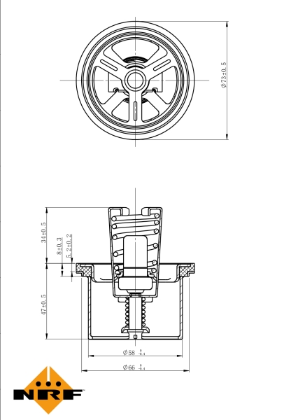 NRF Thermostaat 725020