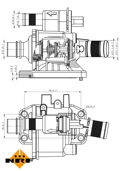 NRF Thermostaat 725058