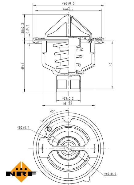 NRF Thermostaat 725142