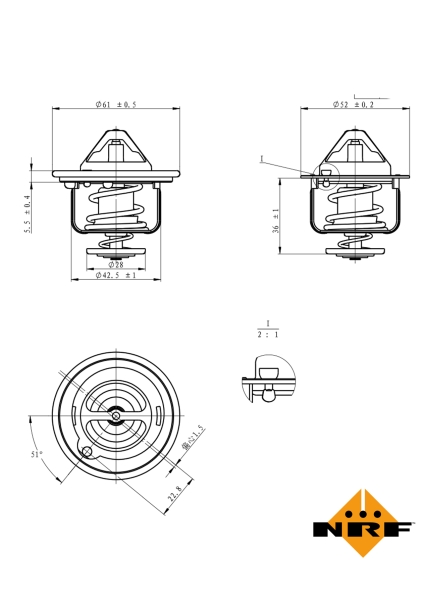 NRF Thermostaat 725143