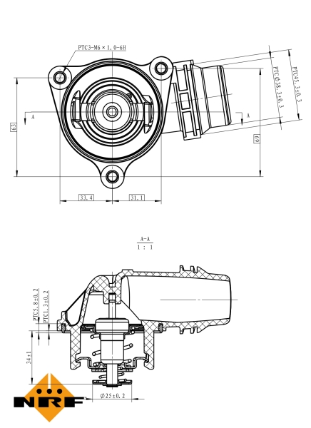 NRF Thermostaat 725222