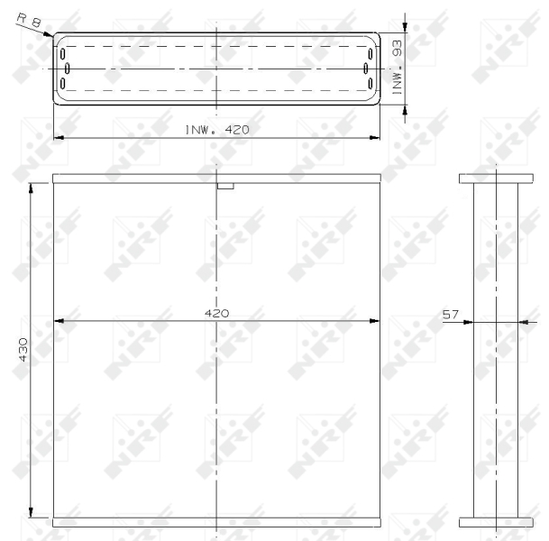 NRF Koelblok radiateur 791