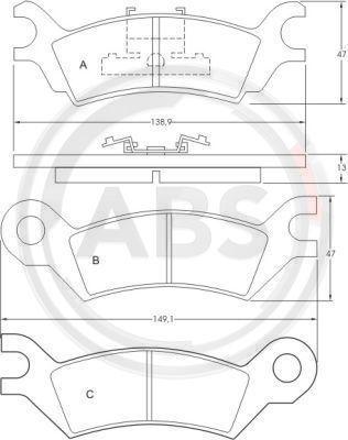 Remblokset ABS 36502